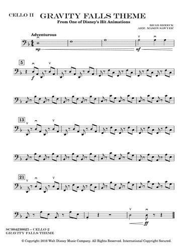 Gravity Falls (main Theme) - Score Only