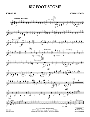 Big Foot Stomp - Bb Clarinet 1