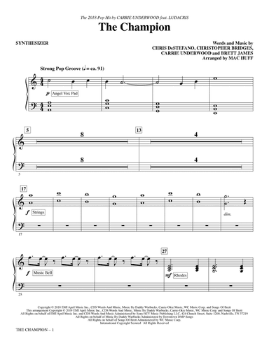 The Champion (feat. Ludacris) (arr. Mac Huff) - Synthesizer