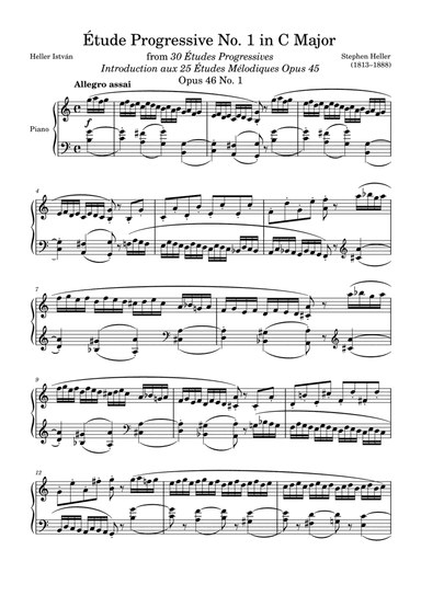 Etude Progressive Opus 46 No. 1 in C Major