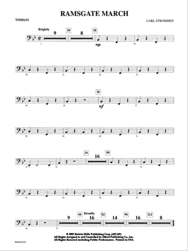 Ramsgate March: Timpani