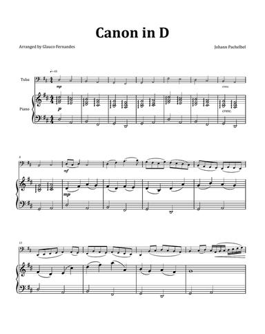 Canon by Pachelbel - Tuba & Piano