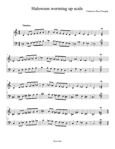 Halloween worming up Scale