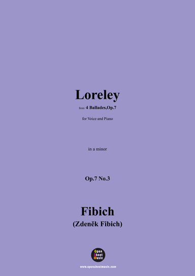 Fibich-Loreley,in a minor ,Op.7 No.3
