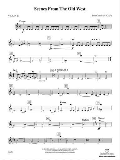 Scenes from the Old West: 2nd Violin
