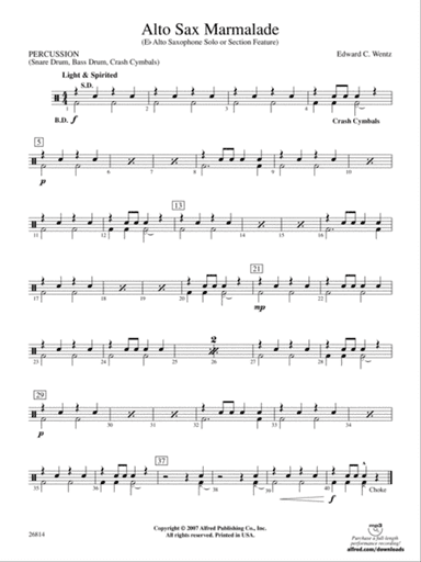 Alto Sax Marmalade: 1st Percussion