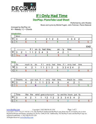 If I Only Had Time