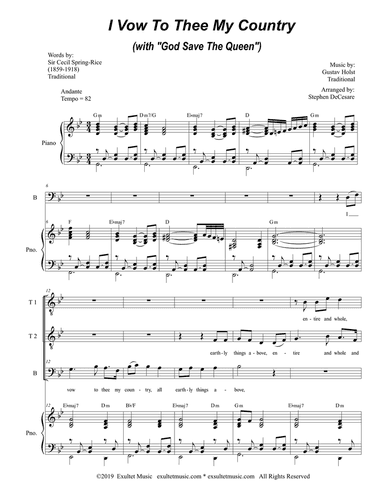 I Vow To Thee My Country (with "God Save The Queen") (for TTB)