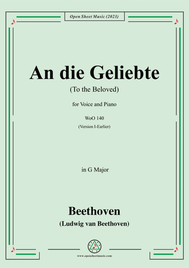 Beethoven-An die Geliebte(To the Beloved),,in G Major