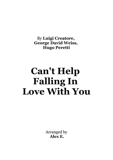 Can't Help Falling In Love