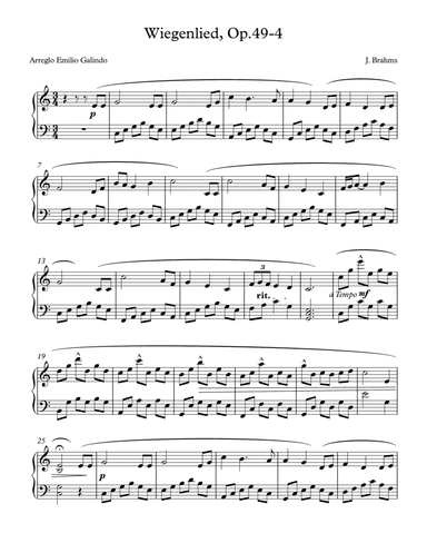 Wiegenlied, Op.49-4