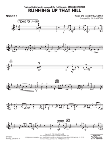 Running Up That Hill (arr. Paul Murtha) - Trumpet 2