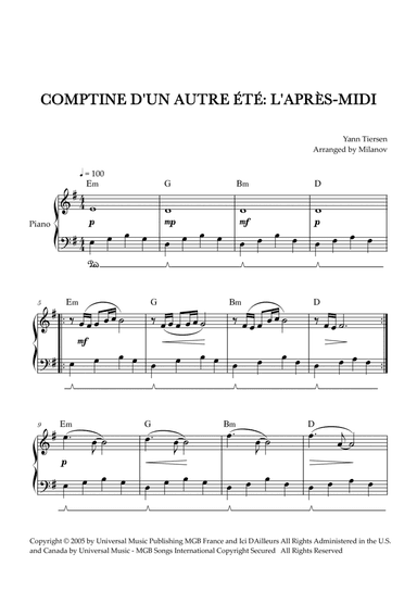 Comptine D'un Autre Été: L'après-midi