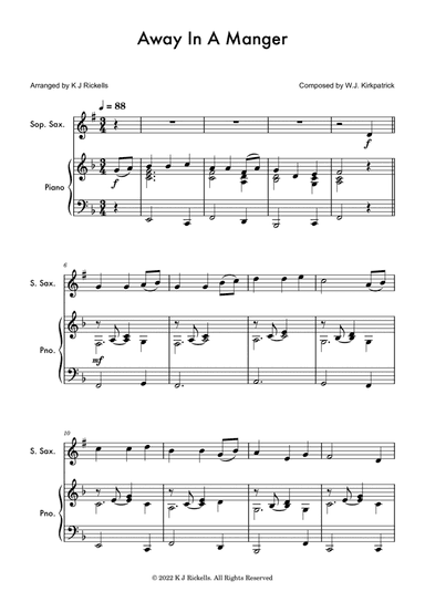 Away in a Manger - Soprano Sax