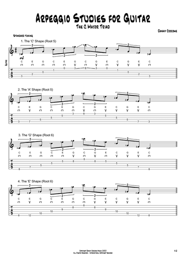 Arpeggio Studies for Guitar - The C Major Triad