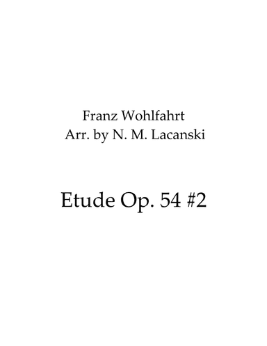 Etude Op. 54 #2