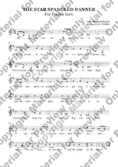 Star Spangled Banner - French Horn