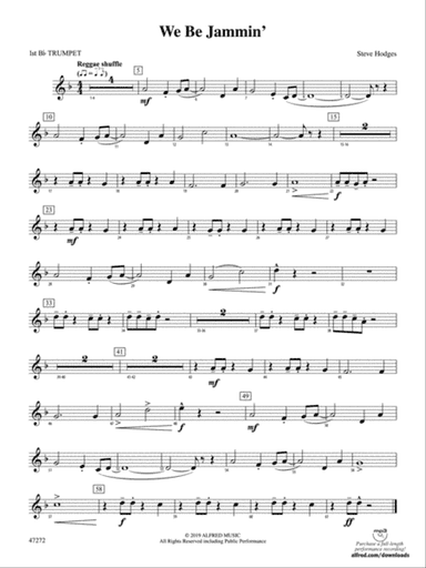We Be Jammin': 1st B-flat Trumpet