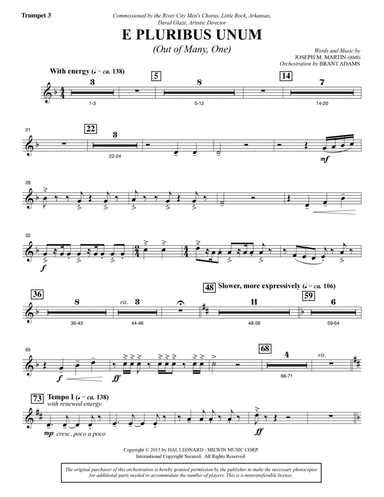 E Pluribus Unum - Bb Trumpet 3