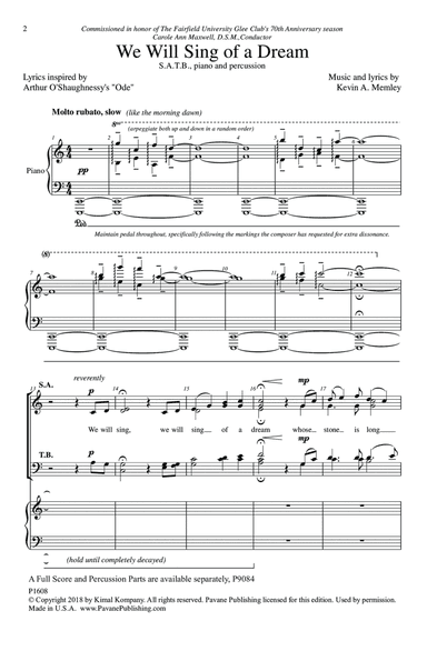 We Will Sing Of A Dream