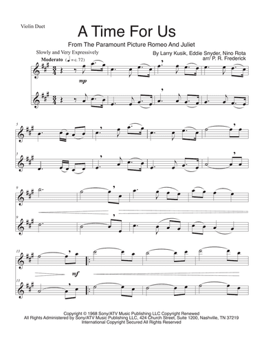 A Time For Us (love Theme)