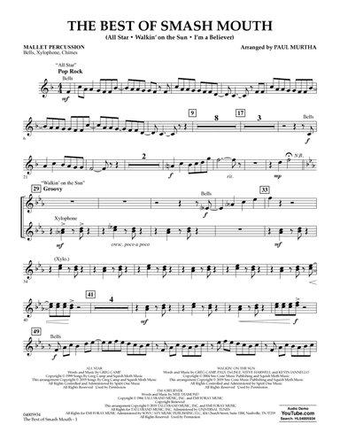 The Best of Smash Mouth (arr. Paul Murtha) - Mallet Percussion