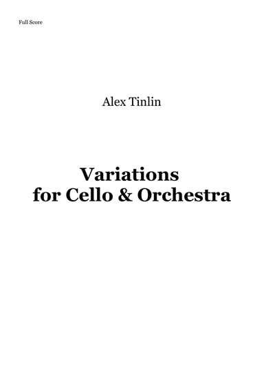 Variations for Cello & Orchestra