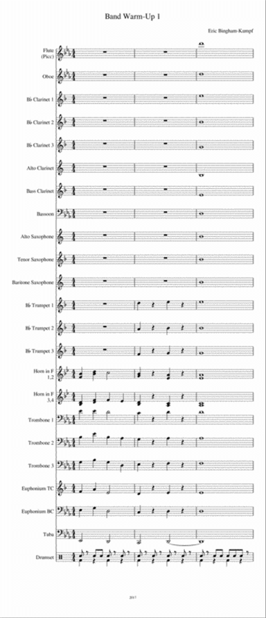 Band Warm up 1