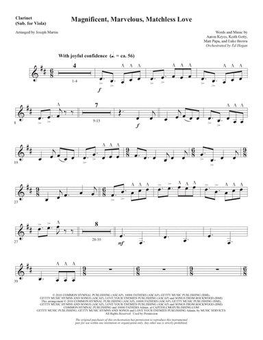 Magnificent, Marvelous, Matchless Love (arr. Joseph M. Martin) - Clarinet (sub. Viola)