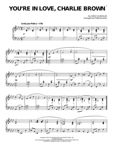 You're In Love, Charlie Brown (arr. Phillip Keveren)