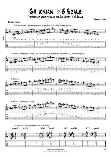 G# Ionian b6 Scale (4 Ways to Play)