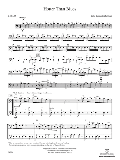 Hotter Than Blues: Cello