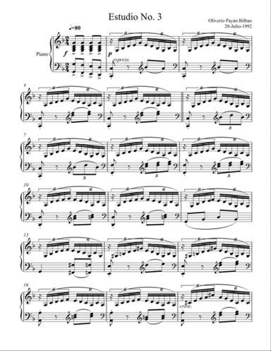 Piano etudes no. 3 Crossing hands