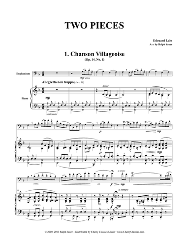Two Pieces for Euphonium & Piano