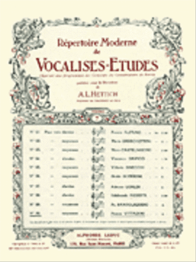 Vocalise-Etude pour Voix Moyennes