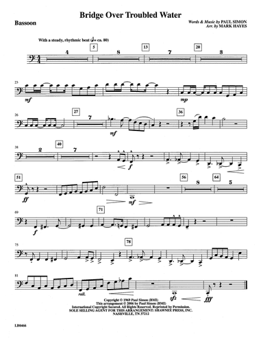 Bridge Over Troubled Water (arr. Mark Hayes) - Bassoon