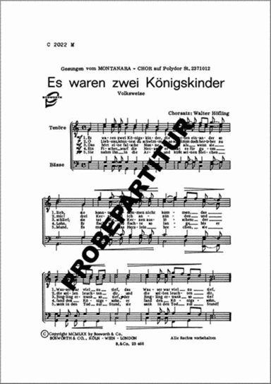 Es waren zwei Königskinder