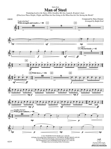 Man of Steel, Suite from: Oboe