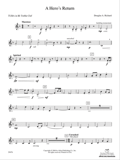A Hero's Return: (wp) B-flat Tuba T.C.
