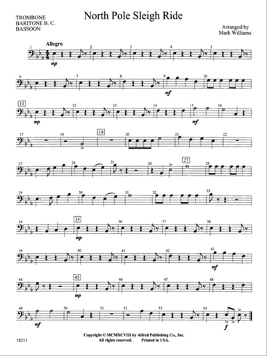 North Pole Sleigh Ride: Baritone B.C.