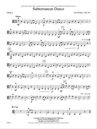 Subterranean Dance: Viola