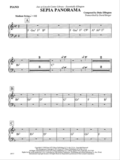 Sepia Panorama: Piano Accompaniment