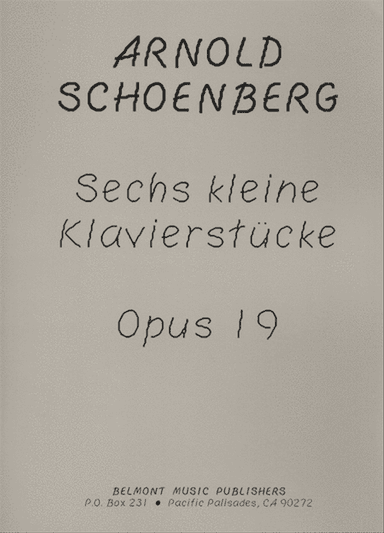 Six Little Piano Pieces, Op. 19