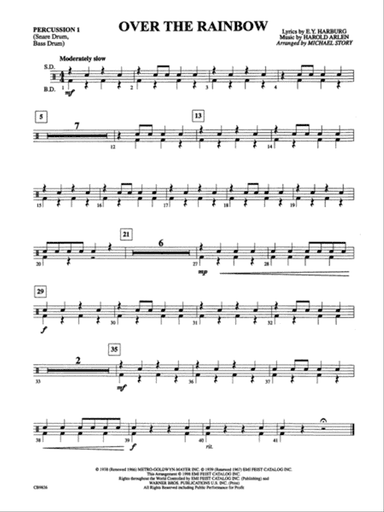 Over the Rainbow: 1st Percussion