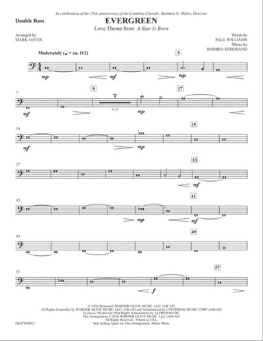 Evergreen (Love Theme from A Star Is Born): Double Bass