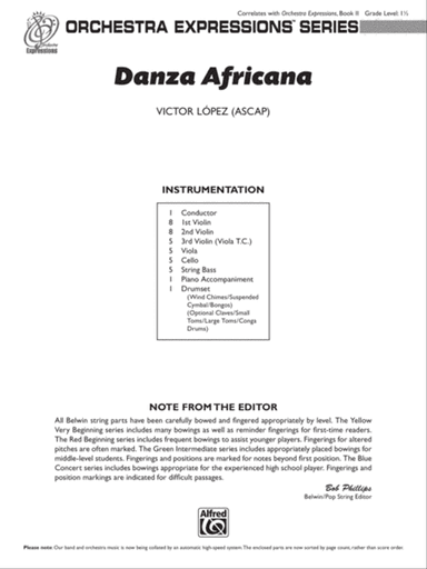 Danza Africana: Score