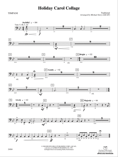 Holiday Carol Collage: Timpani