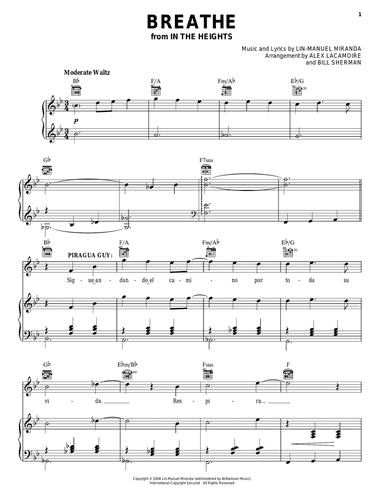 Breathe (from In The Heights: The Musical)
