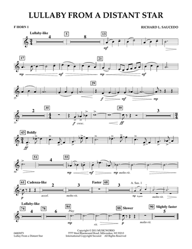 Lullaby From A Distant Star - F Horn 1
