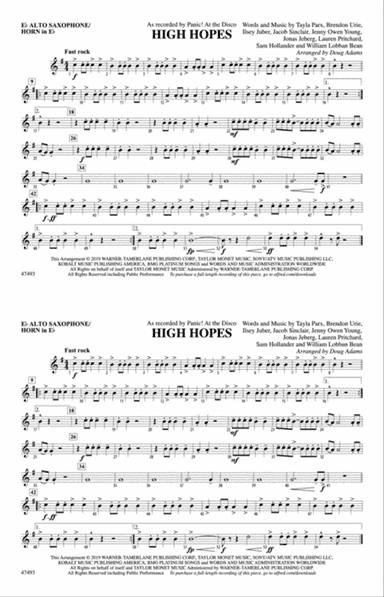 High Hopes: E-flat Alto Saxophone